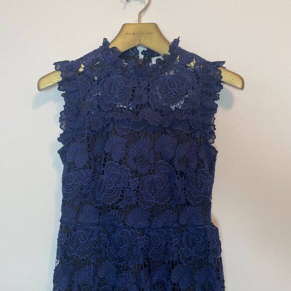 KATE SPADE Bicolor Lace Floral Sheath Midi Knee Length Dress \\ 0 - Picture 3 of 9